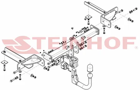 Фаркоп Steinhof для Opel Astra J GTC 2010-2016 Арт.O-104 O-104 в Новокузнецк