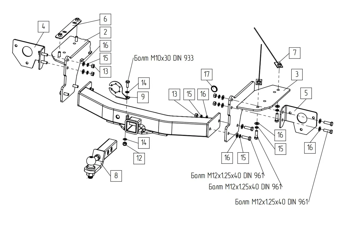Фаркоп TowRus для GAC GS8 2021- Арт. 109182 109182 в Новокузнецк Фаркоп TowRus для GAC GS8 2021- Арт. 109182 109182 в Новокузнецк