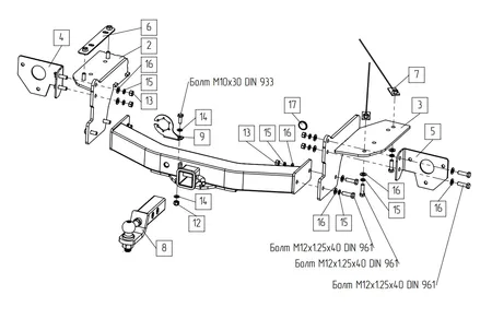Фаркоп TowRus для GAC GS8 2021- Арт. 109182 109182 в Новокузнецк