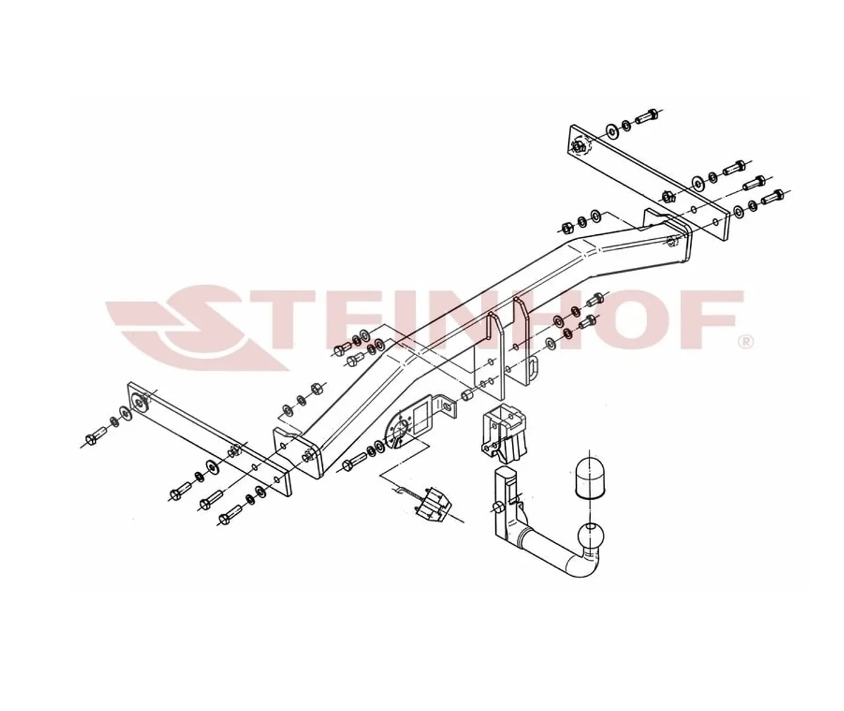 Фаркоп Steinhof для Volkswagen Tiguan 2007-2015 V-129 в Новокузнецк Фаркоп Steinhof для Volkswagen Tiguan 2007-2015 V-129 в Новокузнецк