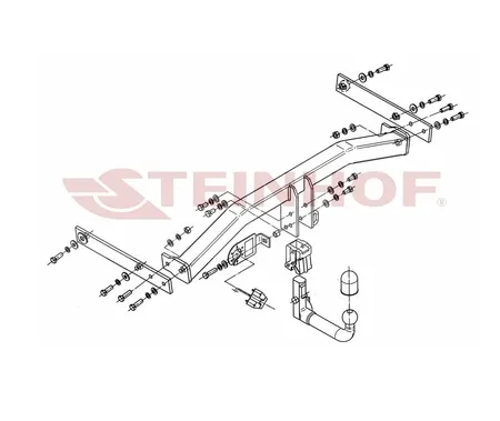 Фаркоп Steinhof для Volkswagen Tiguan 2007-2015 V-129 в Новокузнецк