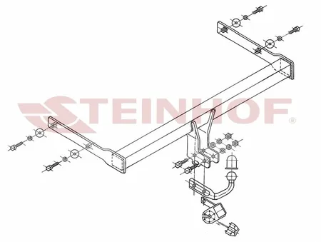Фаркоп Steinhof для Volkswagen Passat 2021-2026 S-341 в Новокузнецк
