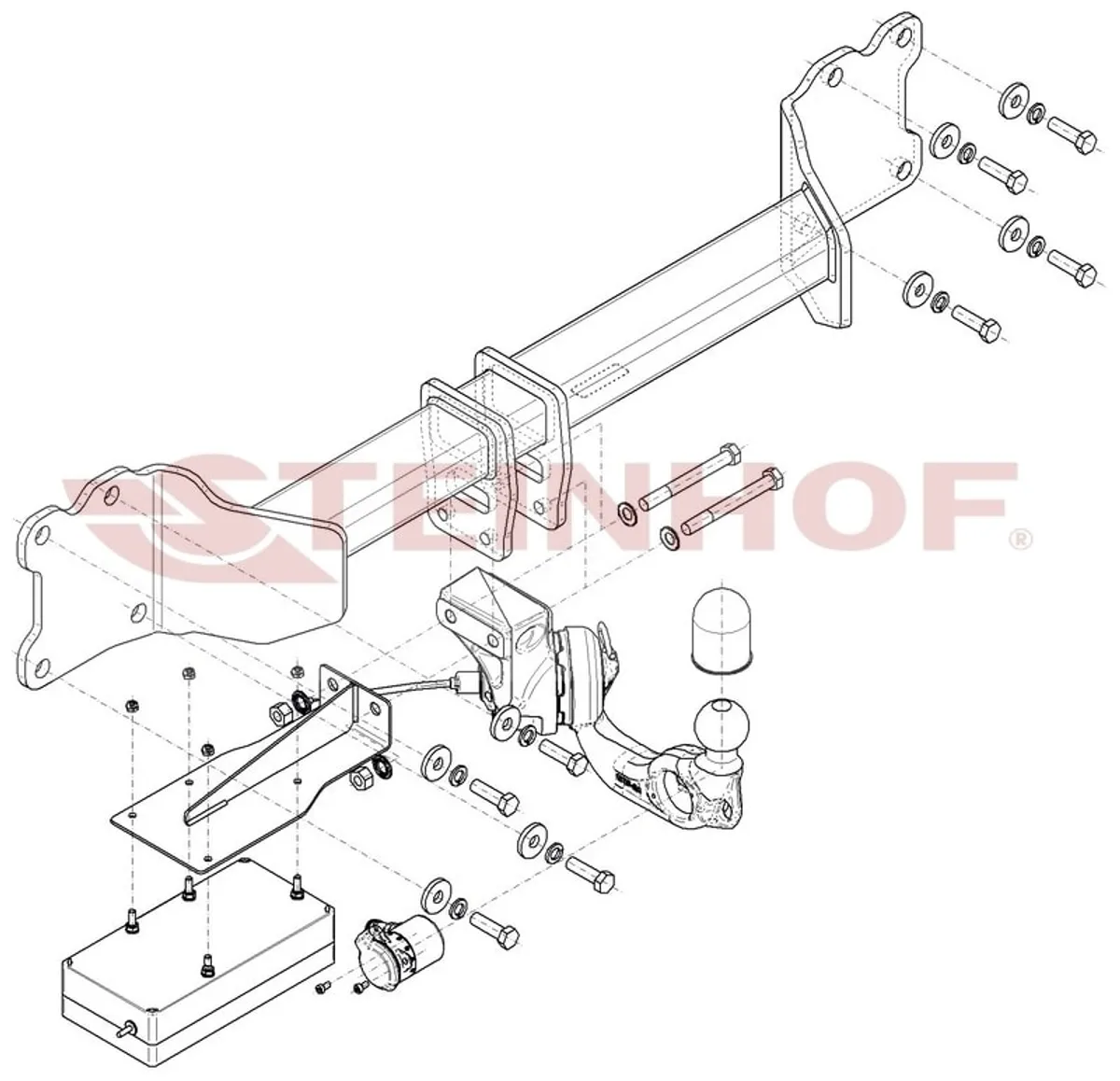Фаркоп Steinhof для Audi Q7 2015-2020 A-127 в Новокузнецк Фаркоп Steinhof для Audi Q7 2015-2020 A-127 в Новокузнецк