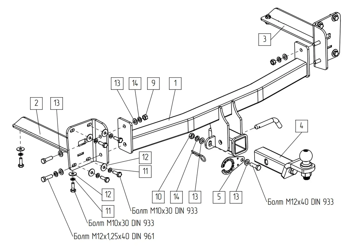 Фаркоп TowRus для Volkswagen Teramont 2022- 269092 в Новокузнецк Фаркоп TowRus для Volkswagen Teramont 2022- 269092 в Новокузнецк
