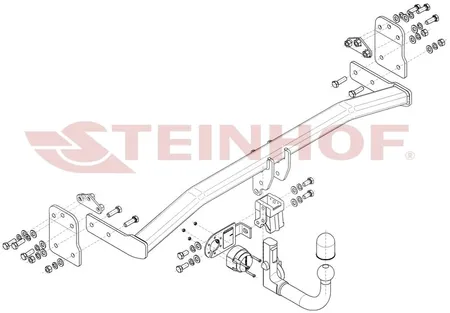 Фаркоп Steinhof для Hyundai Kona 2017-2023, (кроме N-Line и ADBlue) H-266 в Новокузнецк