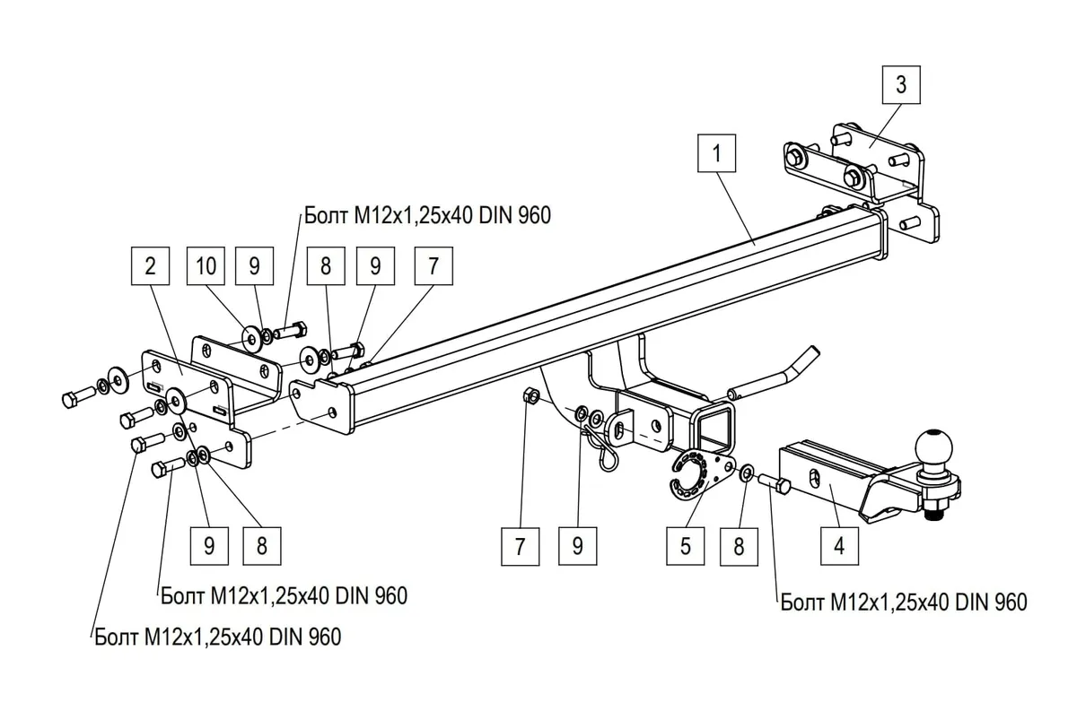 Фаркоп TowRus для Jeland J7 2026- 269086 в Новокузнецк